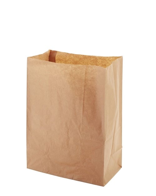 [10617] Brun papirspose uden hank, 27 L, 32x22x39 cm, 80 gsm, kraft, miljøcertificeret papir, (175 stk.) 