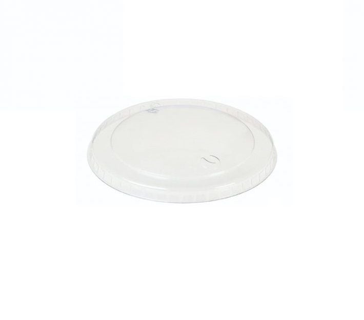 [10609] Fladt låg til bæger, PLA, Ø7,5cm, klar, tilhørende 10284, (1000 stk.)