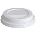 [10032] Låg til 8-11oz papkrus, hvid, Ø80mm, PS, (1000 stk.)