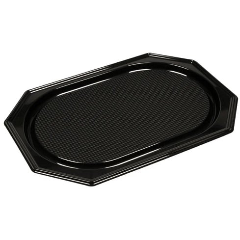 Serveringsfad, 35x25cm, sort, RPET, lille, (10 stk.)