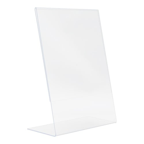 Bordrytter, L-skilt, Securit, A5, akryl, klar transparent, (1 stk.)