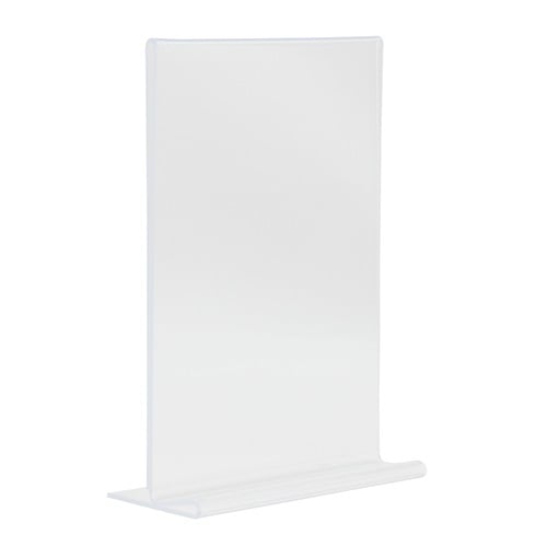 Bordrytter, T-skilt, Securit, A5, akryl, klar transparent, (1 stk.)