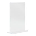 Bordrytter, T-skilt, Securit, A5, akryl, klar transparent, (1 stk.)