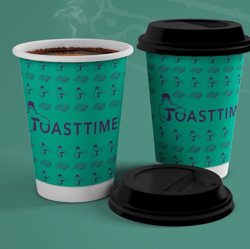 Toasttime, Papkrus, 12 Oz, DW, 500 stk.
