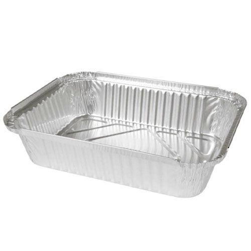[10585] Alubakke, 26,1x19x6,1cm, 1850 ml, aluminium, rektangulær, tilhørende 32225, (360 stk.)