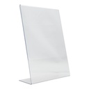 Bordrytter, L-skilt, Securit, A4, akryl, klar transparent, (1 stk.)