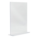 Bordrytter, T-skilt, Securit, A4, akryl, klar transparent, (1 stk.)