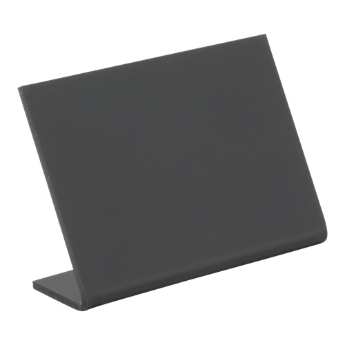 Bordskilt, L-formet, Securit, A8, akryl, sort, (5 stk.)