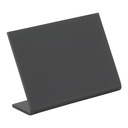Bordskilt, L-formet, Securit, A8, akryl, sort, (5 stk.)