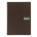 Menuomslag, Securit, RAW, A4, genanvendt læder, brun, (1 stk.)