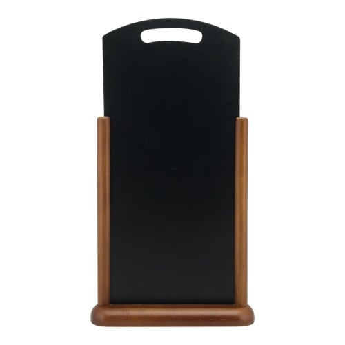 Bordskilt, 47x26 cm, Securit® HANDLE-L, mørkebrunt bøgetræ, (1 stk.)