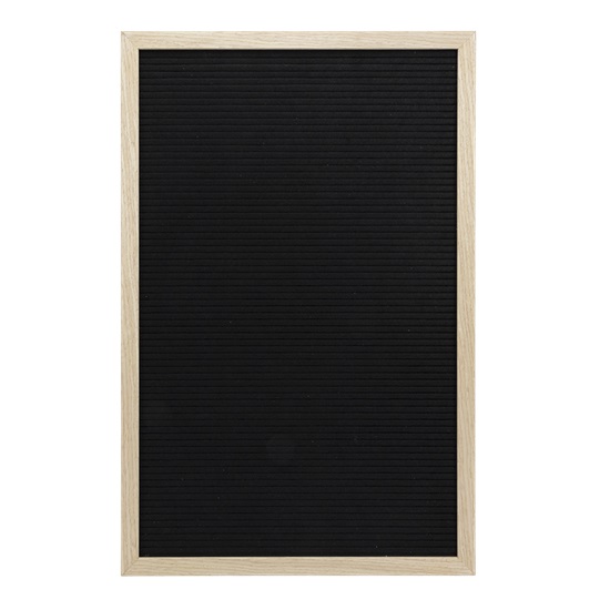 Bogstavtavle med bogstaver og tegn, Securit,  40x60 cm, teakramme/akryl, (1 stk.)