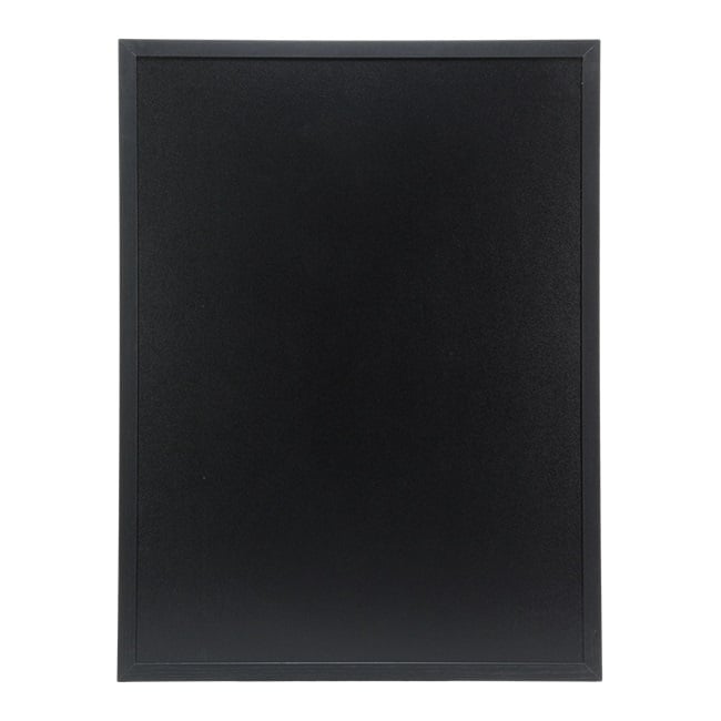 [15175] Kridttavle til væg i ramme, inkl. kridtmarker, Securit, Woody, 80x30 cm, træ/PP, sort, (1 stk.)