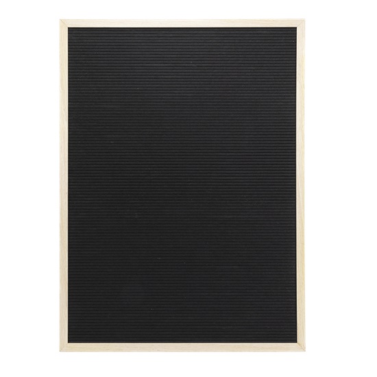 Bogstavtavle med bogstaver og tegn, Securit,  60x80 cm, teakramme/akryl, (1 stk.)