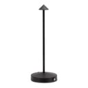 LED Ledningsfri bordlampe, ANGELINA, Securit, inkl. magnetisk ladekabel, IP54, metal, sort, (1 stk.)