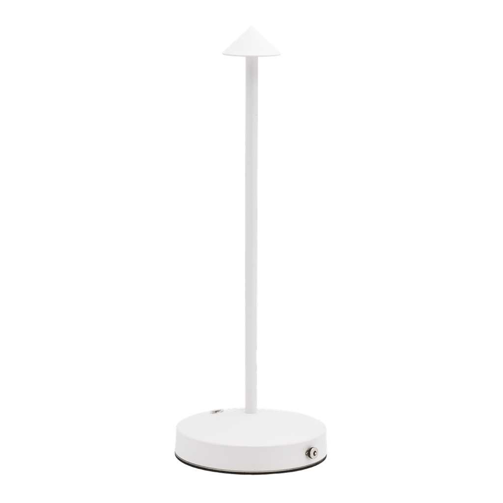 [15203] LED Ledningsfri bordlampe, ANGELINA, Securit, inkl. magnetisk ladekabel, IP54, metal, hvid, (1 stk.)