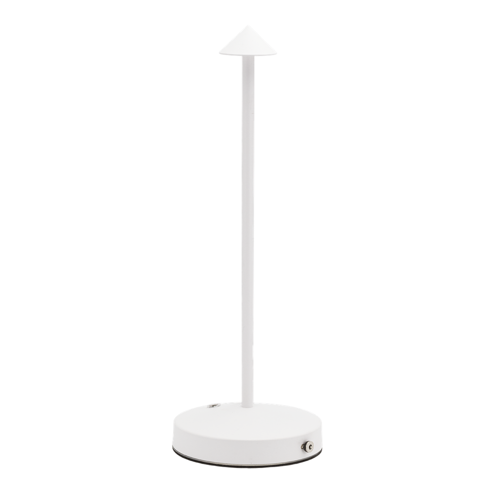 [15203] LED Ledningsfri bordlampe, ANGELINA, Securit, inkl. magnetisk ladekabel, IP54, metal, hvid, (1 stk.)