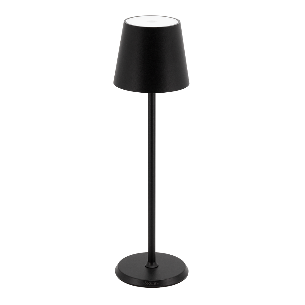 [15204] LED bordlampe, FELINE, Securit, inkl. magnetisk ladekabel, metal, sort, (1 stk.)