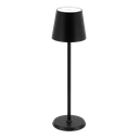 LED bordlampe, FELINE, Securit, inkl. magnetisk ladekabel, metal, sort, (1 stk.)