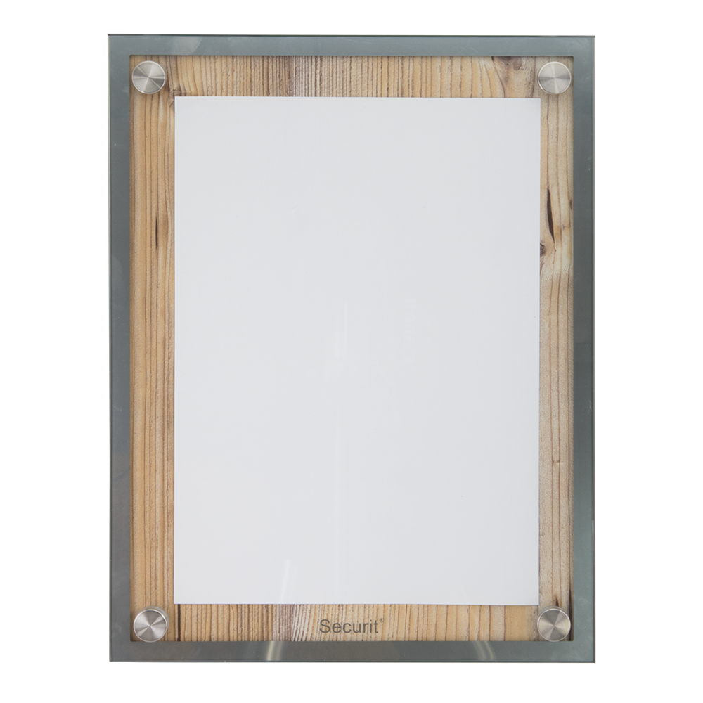 [15229] LED Lys-displaykasse, Securit, 1xA4, "Glass star" informationsdisplay eg