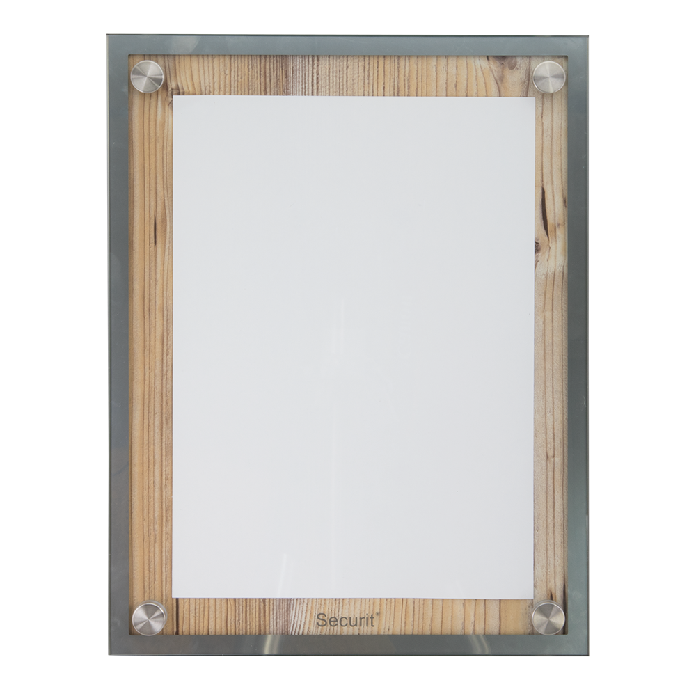 LED Lys-displaykasse, Securit, 1xA4, "Glass star" informationsdisplay eg