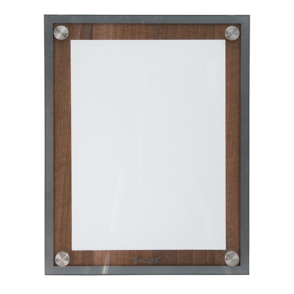 Informationsdisplay, A4, valnød, Securit CLASS STAR, (1 stk.)