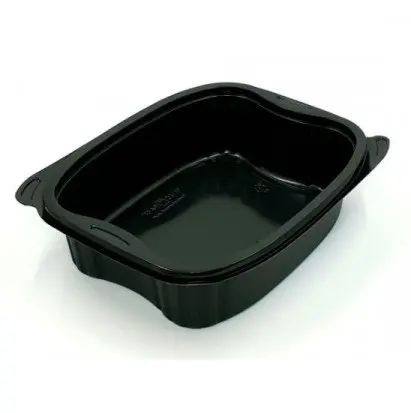 Mikrobakke, 900ml, 19x15,5x5,2cm, Bistro, sort, PP, tilhørende 10556, (300 stk.)