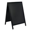 A-skilt / gadeskilt til kridtmarkere, Securit, Woody, lille: 85x55 cm, fyrretræ, sort, (1 stk.)