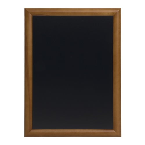 [15242] Vægskilt til kridtmarkere i ramme, Securit, 87x67 cm, gummitræ/PP, mørkebrun/sort, (1 stk.)