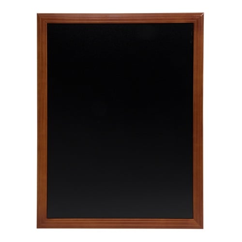 [15243] Vægskilt til kridtmarkere i ramme, Securit, 87x67 cm, gummitræ/PP, mahognifarvet/sort, (1 stk.)
