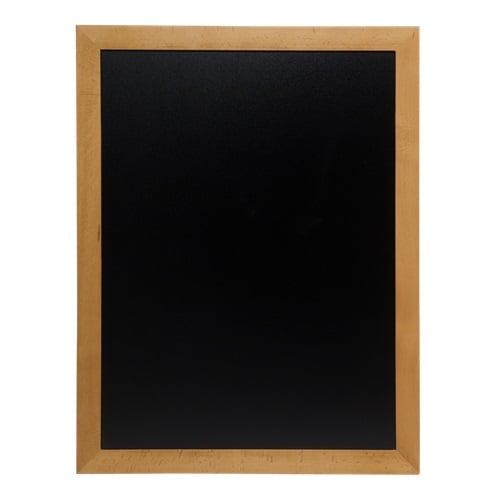 [15244] Vægskilt til kridtmarkere i ramme, Securit, 87x67 cm, gummitræ/PP, teakfarvet/sort, (1 stk.)