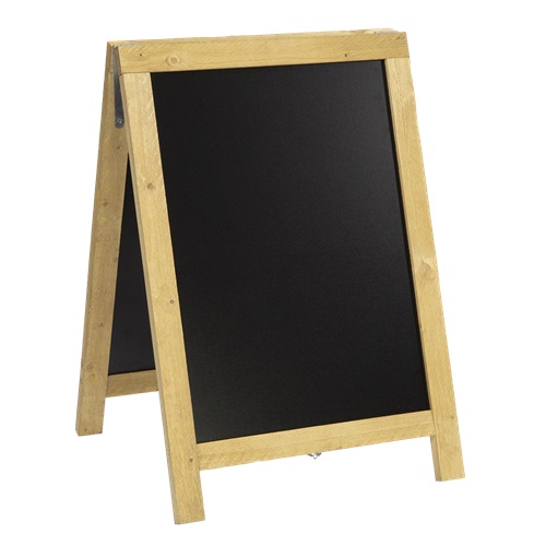 [15245] A-skilt / gadeskilt til kridtmarkere, Securit, NATURE, lille: 85x54,5 cm, bøgetræ, natur, (1 stk.)