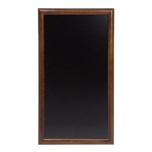 Vægskilt til kridtmarkere i ramme, Securit, 100x56 cm, gummitræ/PP, mørkebrun/sort, (1 stk.)