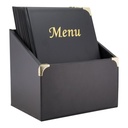 Menuomslag i boks, Securit, BASIC, A4, sort, (10 stk.)