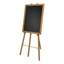 Staffeli til kridtmarker, vægskilte (40+ cm) med fire justerbare positioner, Securit, 165x60x63 cm, fyrretræ, teak, (1 stk.)