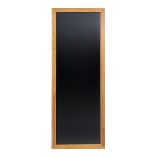 Vægskilt til kridtmarkere i ramme, Securit, 150x56 cm, gummitræ/PP, teakfarvet/sort, (1 stk.)