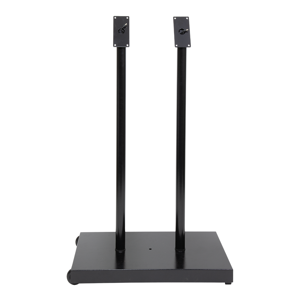 [15272] Stålben til LED Lys-displayskasse, Securit, "Black Star", XXL, 112x6x6 cm, hammerlakeret stål, sort, (2 stk.) 