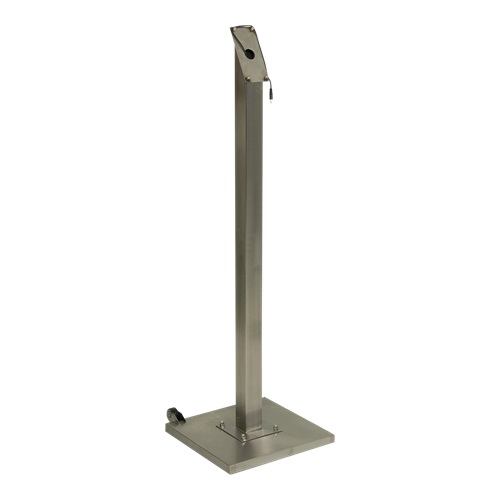 Stålben til LED Lys-displaykasse, Securit, 121x15x15 cm, kraftig firkantet stålstang, sort (1 stk.)