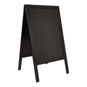 A-skilt / gadeskilt til kridtmarkere, Securit, Woody, stor: 125x69 cm, fyrretræ, sort, (1 stk.)