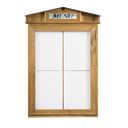 LED Lys-displaykasse,Securit, Rustic, inkl. stømstik, 4xA4, træ/zink/glas, natur, (1 stk.) 