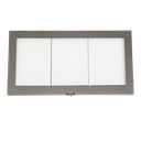 LED Lys-displaykasse, Securit, coated steel,  inkl. stømstik, 3xA4, lakeret stål, 38,6x71,7x7,4 cm, stål/glas, sort, (1 stk.)