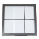 LED Lys-displaykasse, Securit, coated steel, inkl. Strømstik, 67,2x70,2x4,6 cm, 6xA4, lakeret stål, sort, (1 stk.)