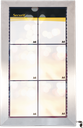 LED Lys-displaykasse, Securit, inkl. strømstik, 6xA4, 78x80x5 cm, rustfrit stål, (1 stk.)