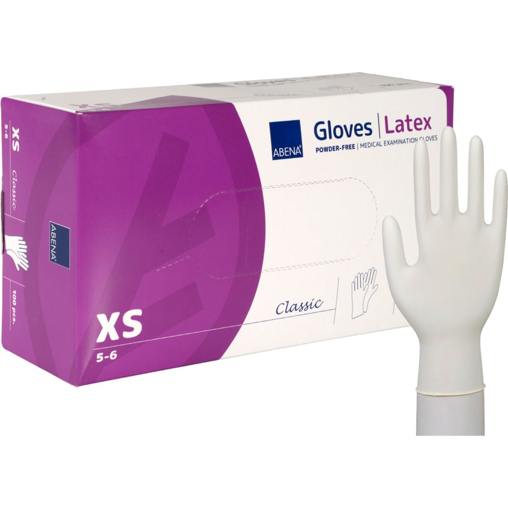 [15350] Latexhandske, XS, nature, pudderfri, Classic, (100 stk.)
