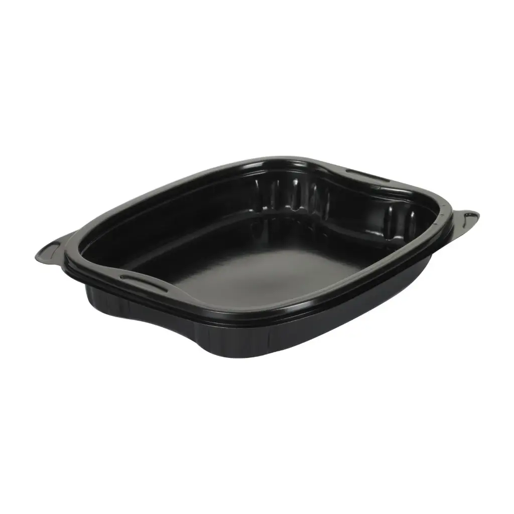 Mikrobakke, 500ml, 19x15,5x3cm, Bistro, sort, PP, tilhørende 10556, (300 stk.)