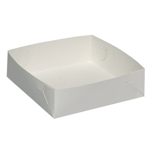 [10531] Kageæske, Nr 3, Høj, 23x23x8cm, hvid, karton (250 stk.)