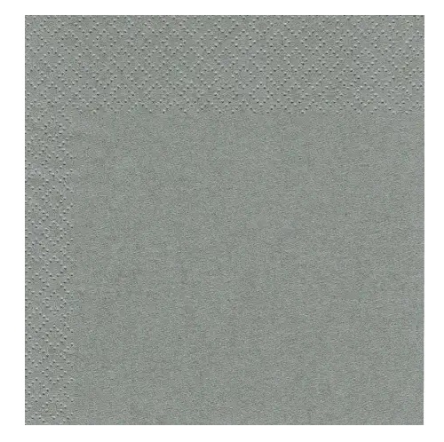 Middagsserviet, 3-lags, 1/4 fold, 40x40cm, grå, nyfiber, (1400 stk.)
