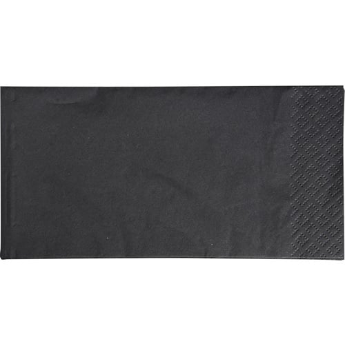 [10822] Middagsserviet, 3-lags, 1/8 HF, 40x40cm, sort, nyfiber, (1400 stk.)