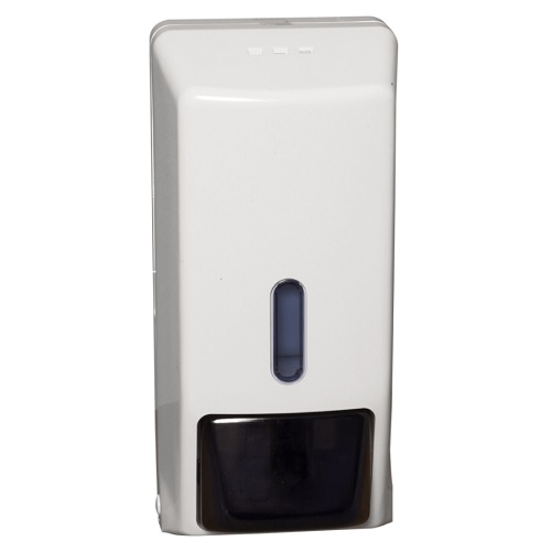 Sæbedispenser, neutral, 10x12x25cm, 700 ml, hvid, plast, (1 stk.)