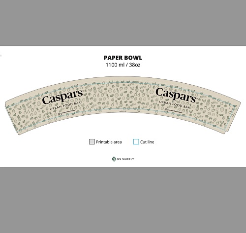 Caspars, Salatskål, 1.100 ml, Ø18,5 cm, Tilhørende låg: 10203, 300 stk
